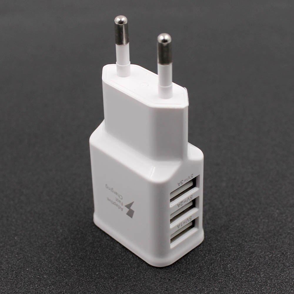 3-Port USB Wall Charger Hub Power Adapter (EU Plug) by HitMyNeed