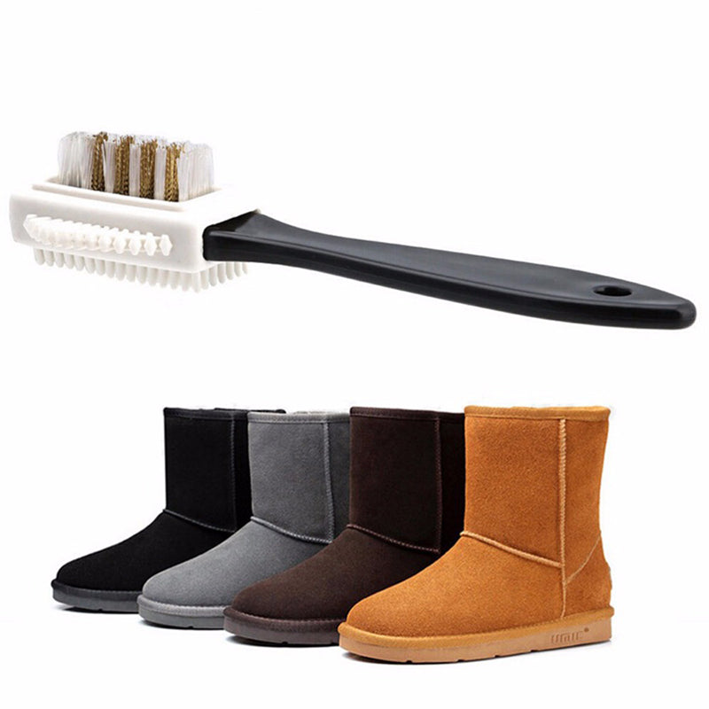 3-Sided Suede Shoe Brush with Ergonomic Handle by HitMyNeed