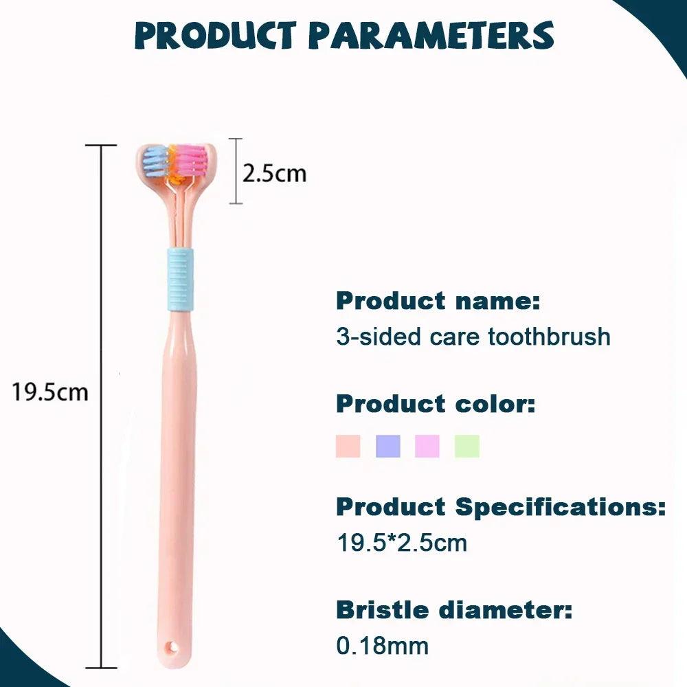 3-Sided Toothbrush with Integrated Tongue Scraper by HitMyNeed