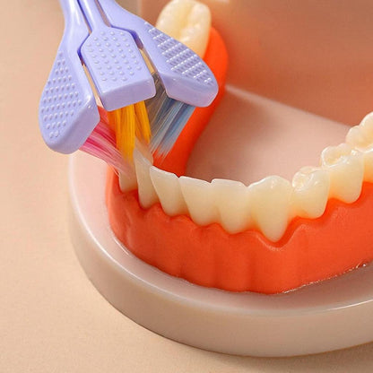 3-Sided Toothbrush with Integrated Tongue Scraper by HitMyNeed