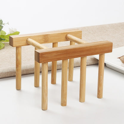 3-Slot Bamboo Wooden Dish Drainer Rack by HitMyNeed