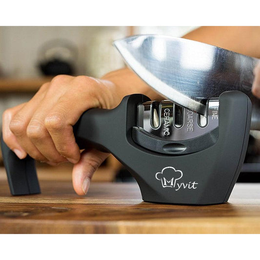 3-Stage Handheld Knife and Scissor Sharpener by HitMyNeed