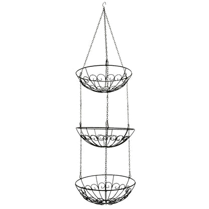 3 Tier Hanging Fruit Basket Rack for Kitchen Storage by HitMyNeed