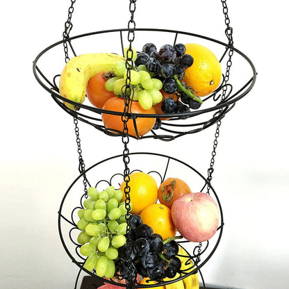 3 Tier Hanging Fruit Basket Rack for Kitchen Storage by HitMyNeed