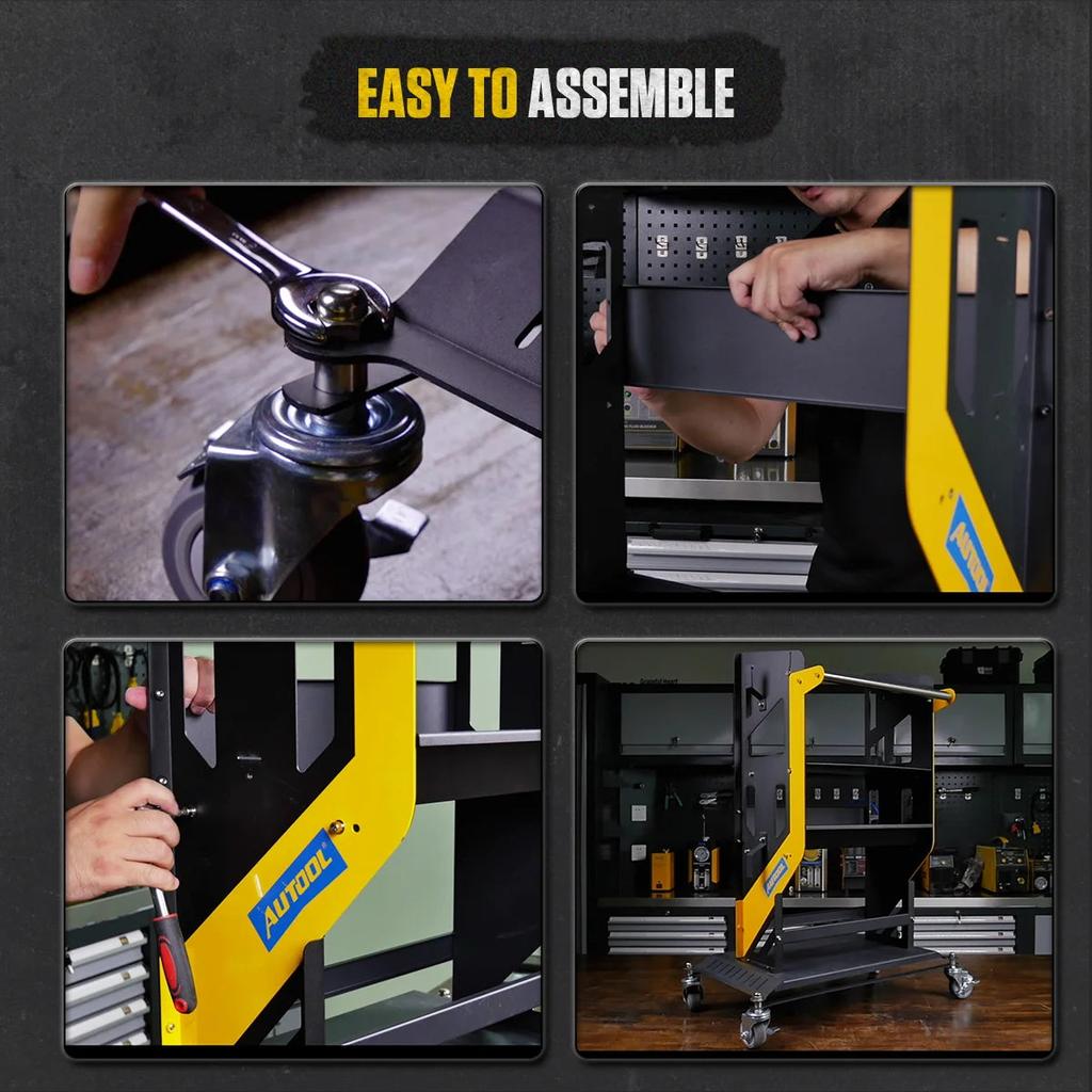 3-Tier Heavy Duty Rolling Tool Cart, 661 lb Capacity by HitMyNeed