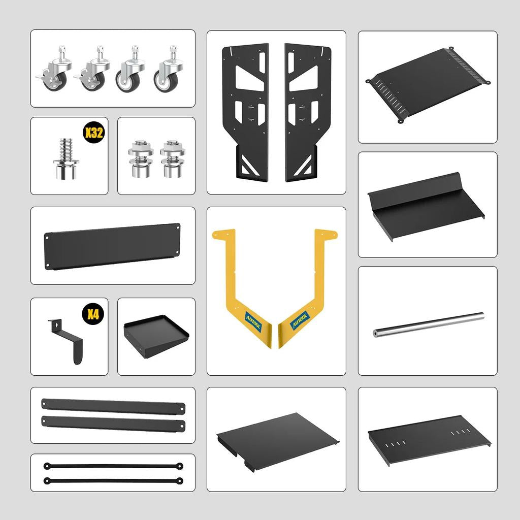 3-Tier Heavy Duty Rolling Tool Cart, 661 lb Capacity by HitMyNeed