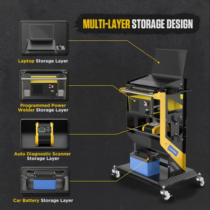 3-Tier Heavy Duty Rolling Tool Cart, 661 lb Capacity by HitMyNeed