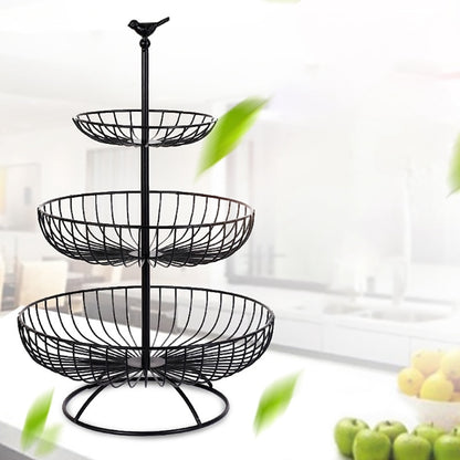 3 Tier Metal Fruit Basket Stand for Kitchen Storage by HitMyNeed