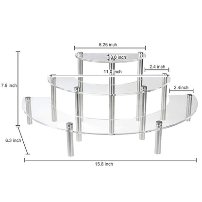 3-Tier Semi-Circle Acrylic Cupcake Stand by HitMyNeed