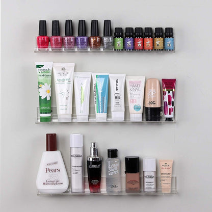 3-Tier Wall-Mount Acrylic Nail Polish Rack Set by HitMyNeed