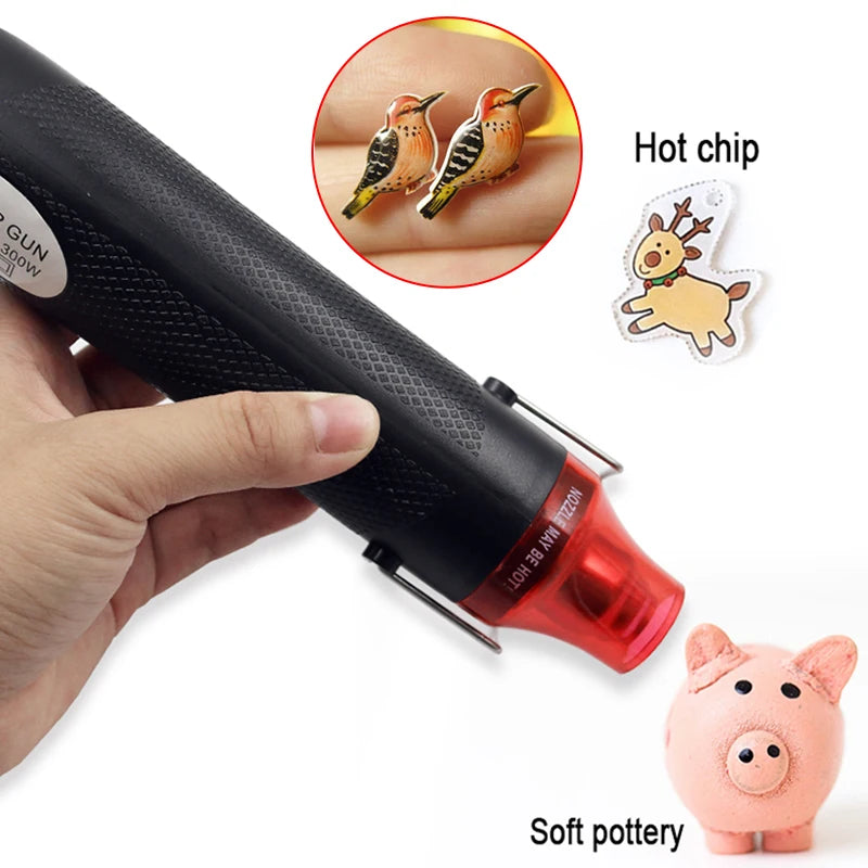 300W Mini Heat Gun with Stand for DIY Shrink & Crafts by HitMyNeed