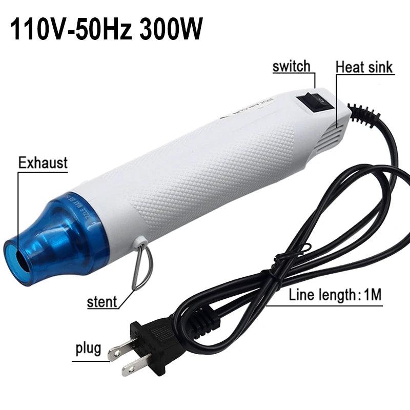 300W Mini Heat Gun with Stand for DIY Shrink & Crafts by HitMyNeed