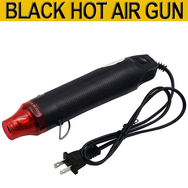 300W Mini Heat Gun with Stand for DIY Shrink & Crafts black by HitMyNeed