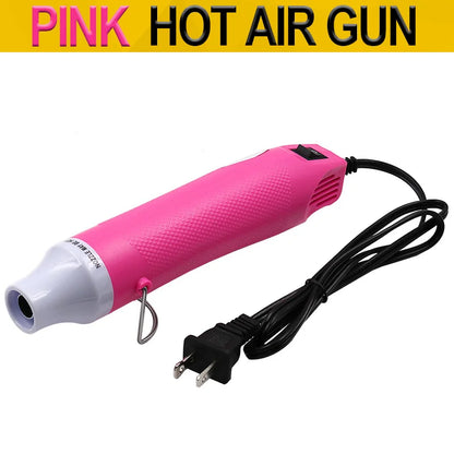 300W Mini Heat Gun with Stand for DIY Shrink & Crafts pink by HitMyNeed