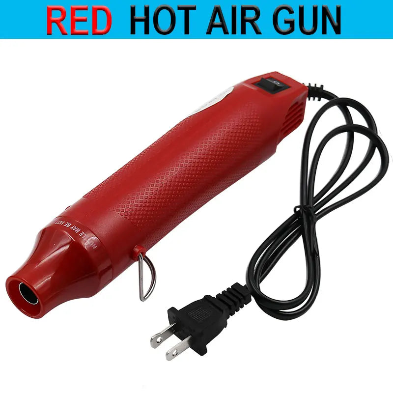 300W Mini Heat Gun with Stand for DIY Shrink & Crafts red by HitMyNeed