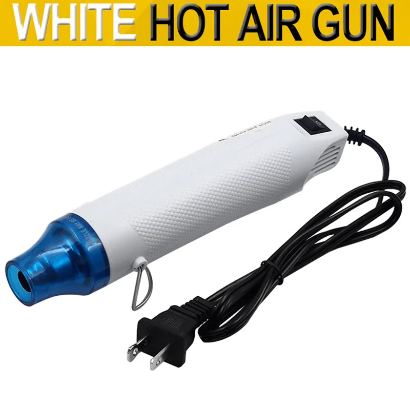 300W Mini Heat Gun with Stand for DIY Shrink & Crafts white by HitMyNeed