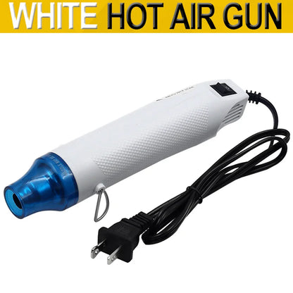 300W Mini Heat Gun with Stand for DIY Shrink & Crafts white by HitMyNeed