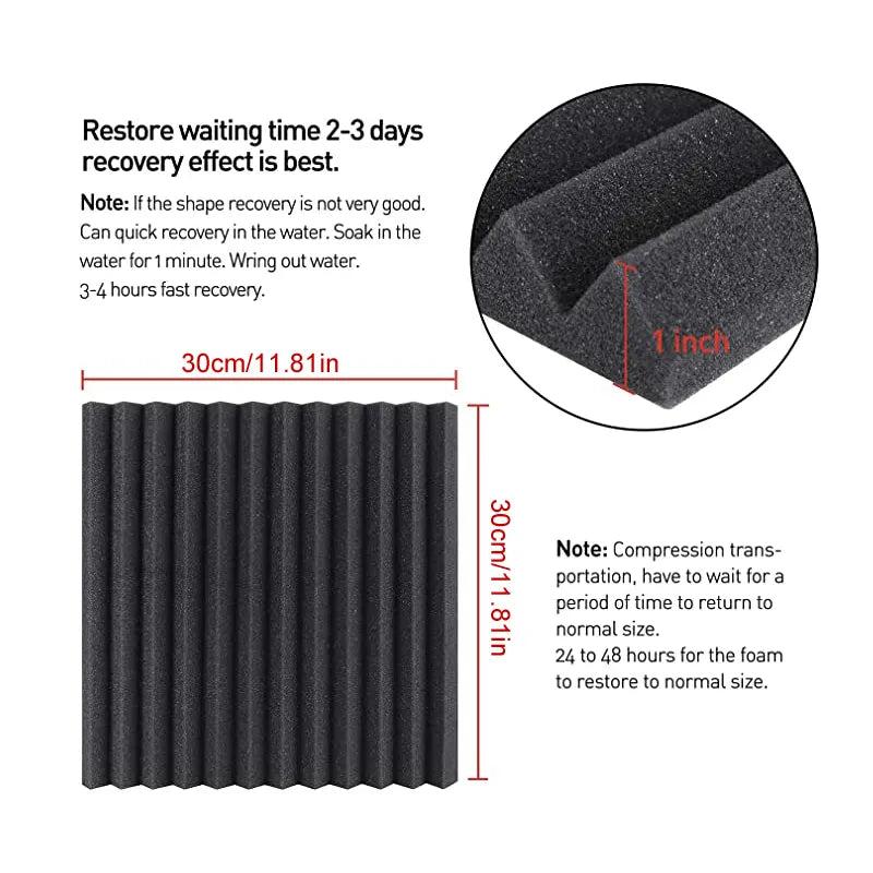 300x300x25mm Pyramid Studio Acoustic Foam Panel by HitMyNeed