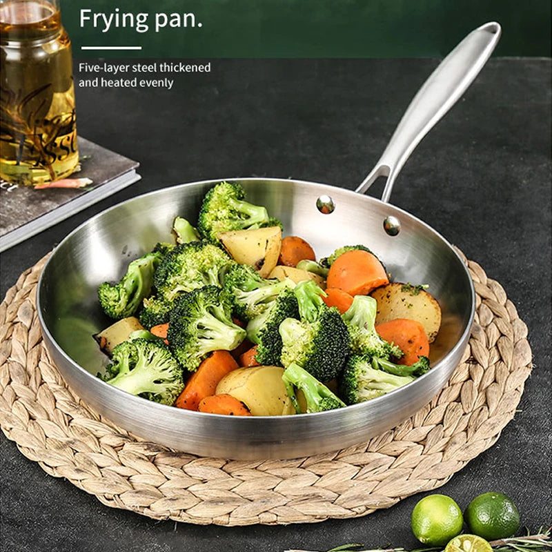 304 Stainless Steel Non-Stick Frying Pan for All Hobs by HitMyNeed