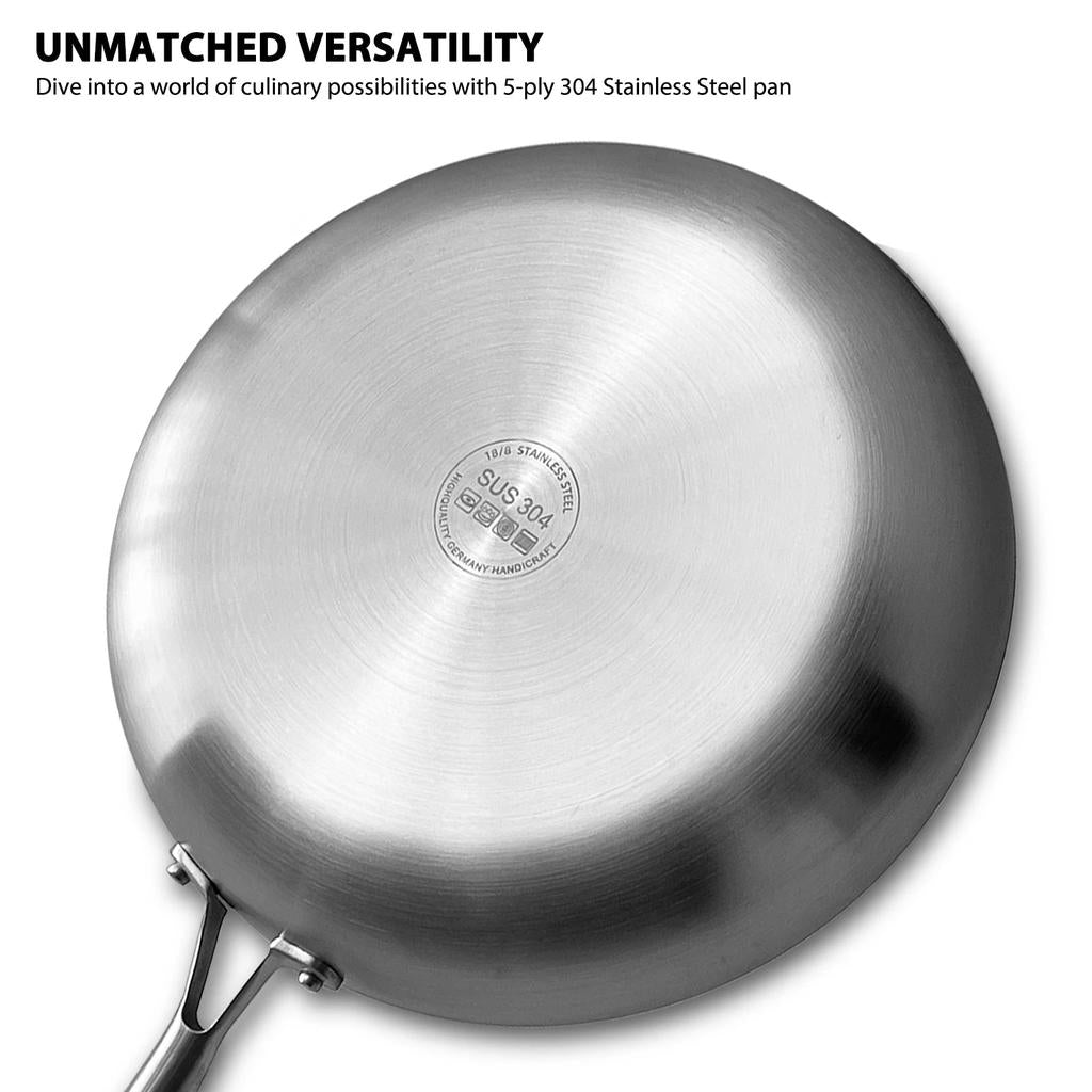 304 Stainless Steel Non-Stick Frying Pan for All Stoves by HitMyNeed