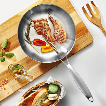 304 Stainless Steel Non-Stick Frying Pan for All Stoves by HitMyNeed