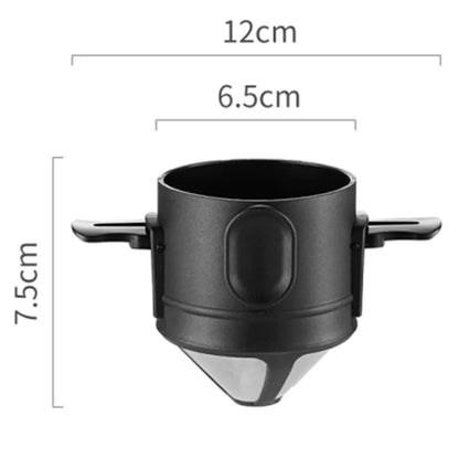 304 Stainless Steel Portable Coffee Dripper Set black by HitMyNeed