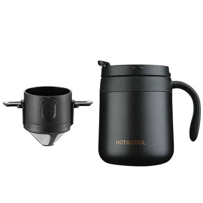 304 Stainless Steel Portable Coffee Dripper Set black4 by HitMyNeed