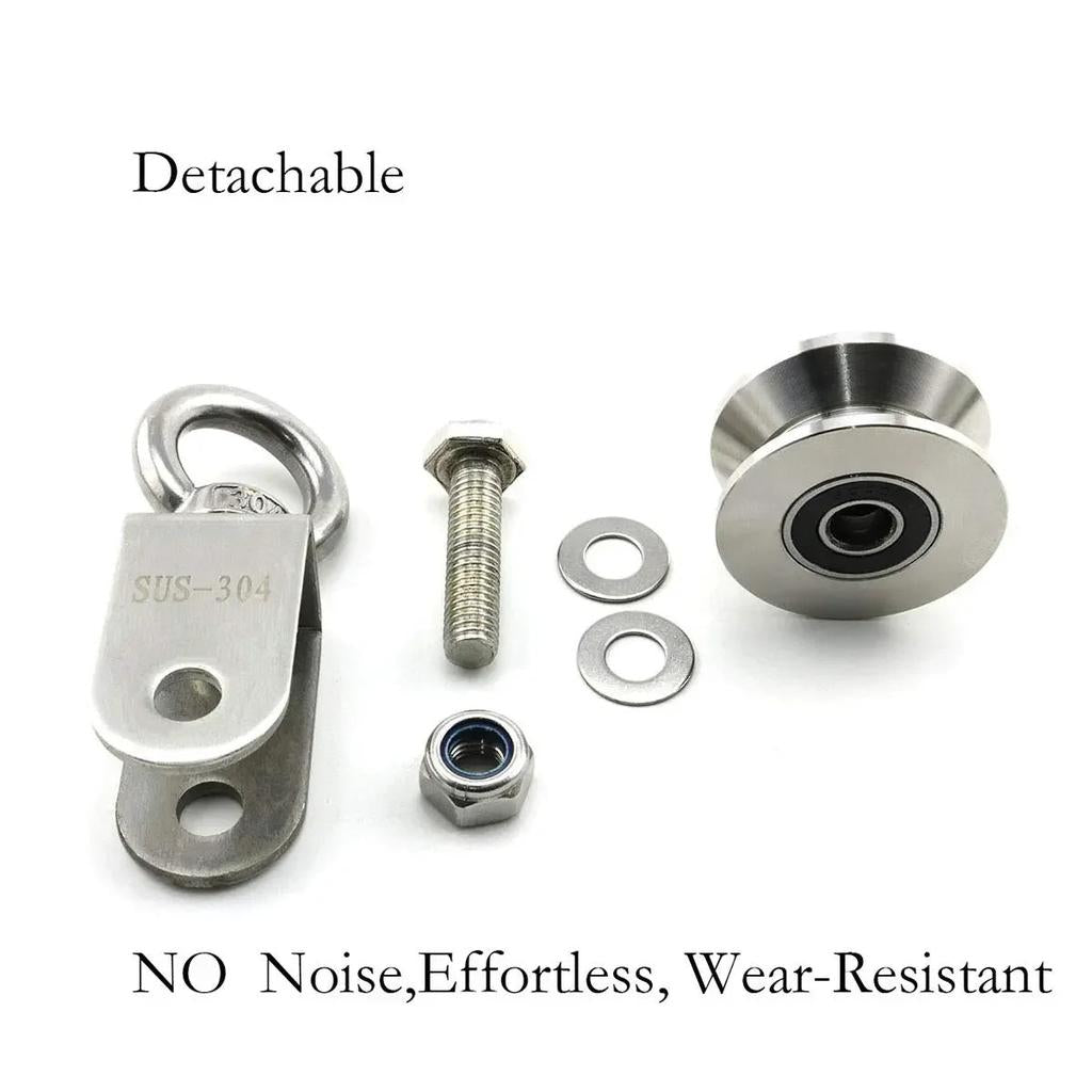 304 Stainless Steel U/V Swivel Pulley Duplex Bearing by HitMyNeed