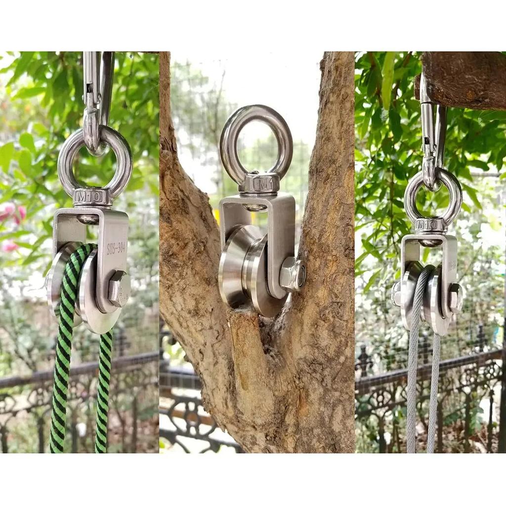 304 Stainless Steel U/V Swivel Pulley Duplex Bearing by HitMyNeed