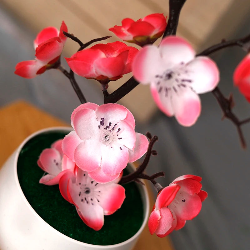 30cm Artificial Bonsai Tree with Pot & Flowers by HitMyNeed