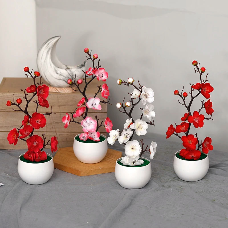 30cm Artificial Bonsai Tree with Pot & Flowers by HitMyNeed