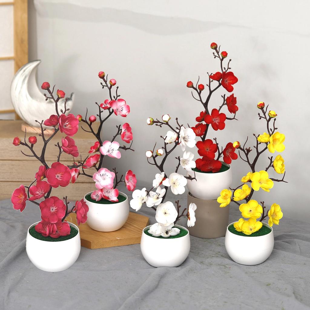 30cm Artificial Bonsai Tree with Pot & Flowers by HitMyNeed