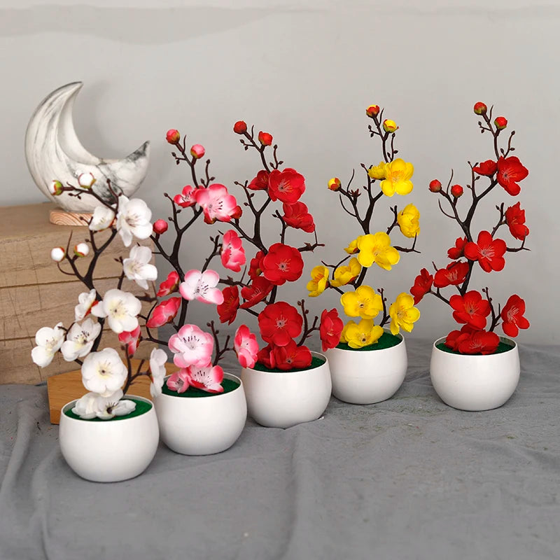30cm Artificial Bonsai Tree with Pot & Flowers by HitMyNeed