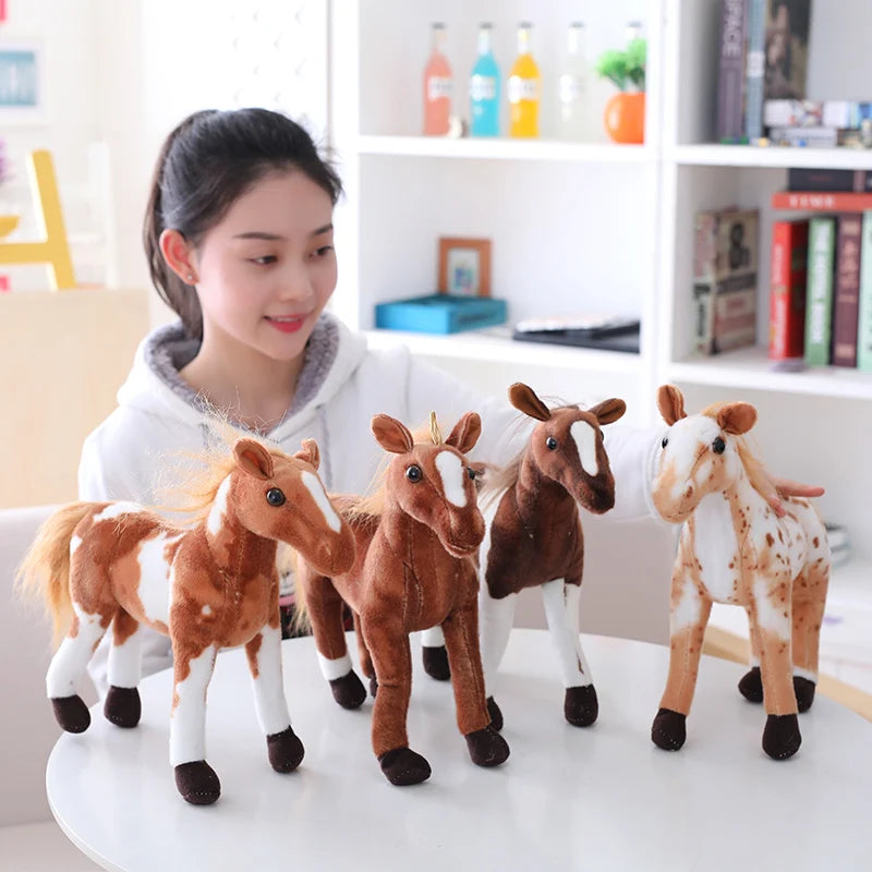 30cm Realistic Zebra Horse Plush Toy for Kids by HitMyNeed