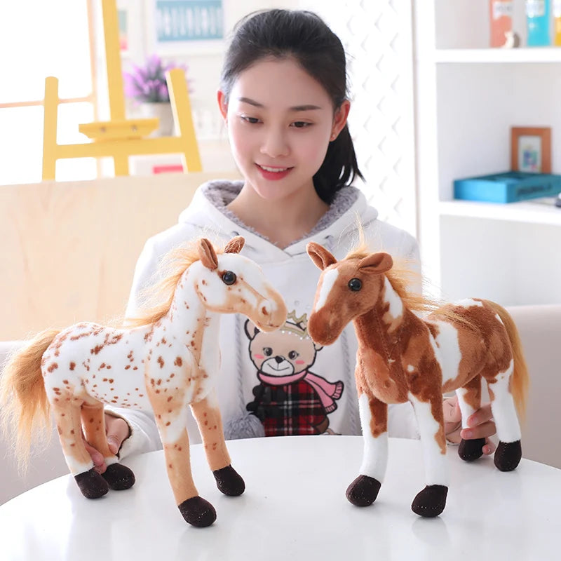 30cm Realistic Zebra Horse Plush Toy for Kids by HitMyNeed