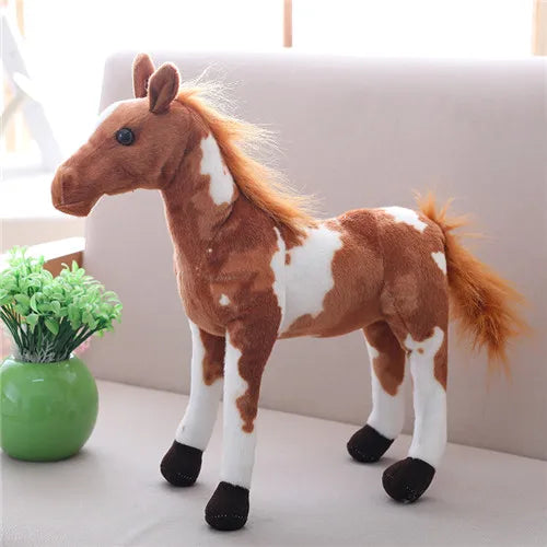 30cm Realistic Zebra Horse Plush Toy for Kids america-spent-horse by HitMyNeed