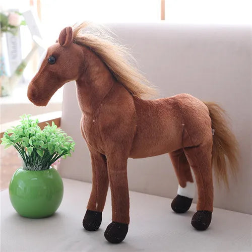 30cm Realistic Zebra Horse Plush Toy for Kids ferghana-horse by HitMyNeed