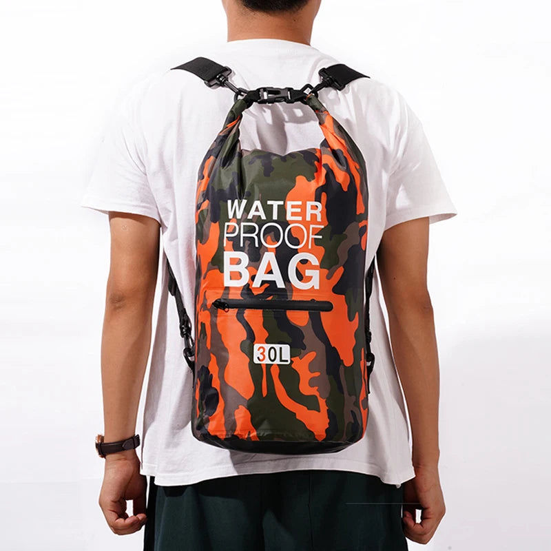 30L Waterproof Dry Bag Backpack with Wet/Dry Pocket by HitMyNeed