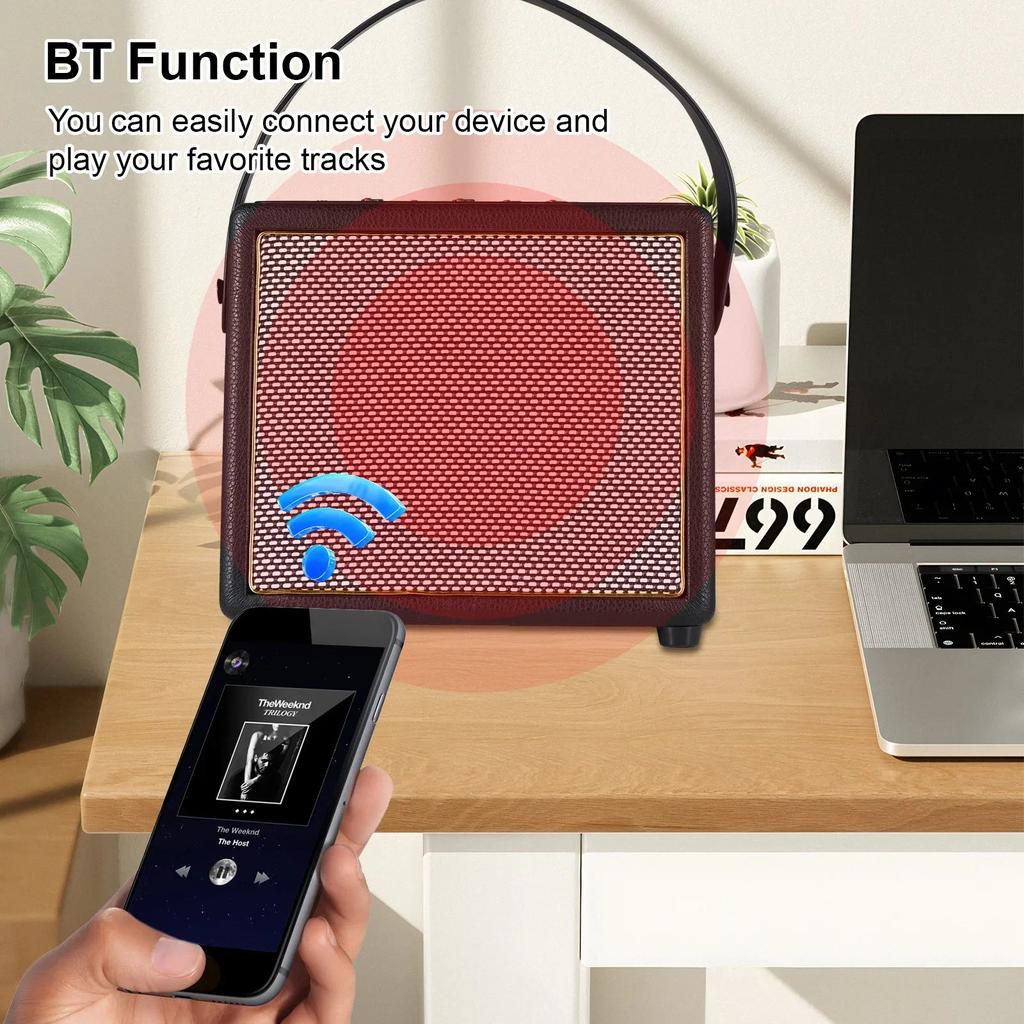 30W Bluetooth Guitar Amp with Effects & Mic Inputs by HitMyNeed