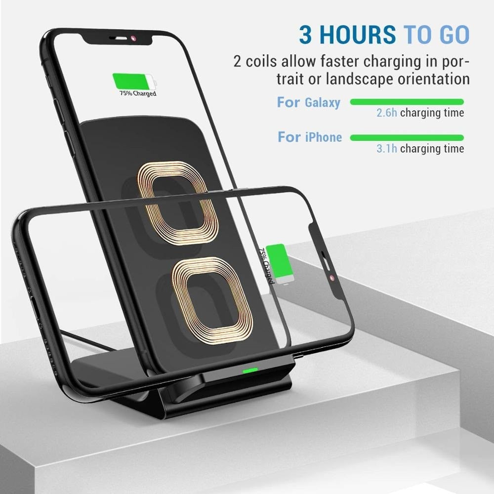 30W Fast Wireless Charger Stand with Type-C Cable by HitMyNeed