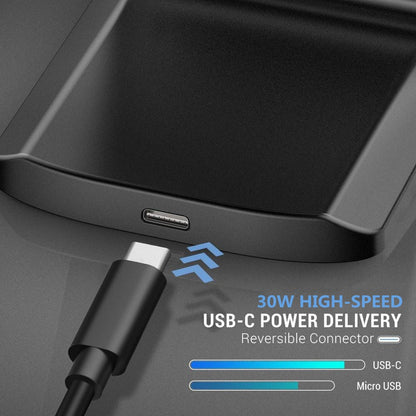 30W Fast Wireless Charger Stand with Type-C Cable by HitMyNeed