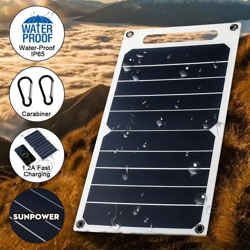 30W Portable Waterproof Solar Panel with USB Output by HitMyNeed