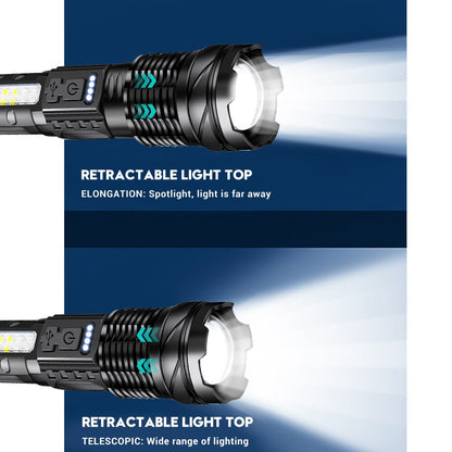 30W Rechargeable COB LED Flashlight with Power Display by HitMyNeed