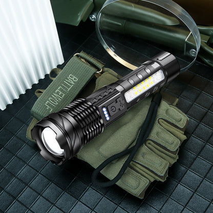 30W Rechargeable COB LED Flashlight with Power Display by HitMyNeed