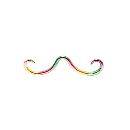 316L Steel Septum Mustache Ring Nose Piercing 16G colorful by HitMyNeed