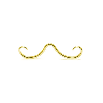 316L Steel Septum Mustache Ring Nose Piercing 16G gold-color by HitMyNeed