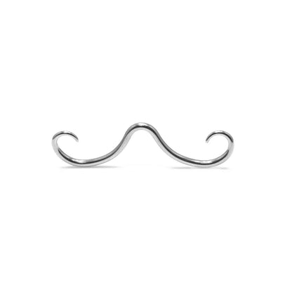 316L Steel Septum Mustache Ring Nose Piercing 16G silver-color by HitMyNeed