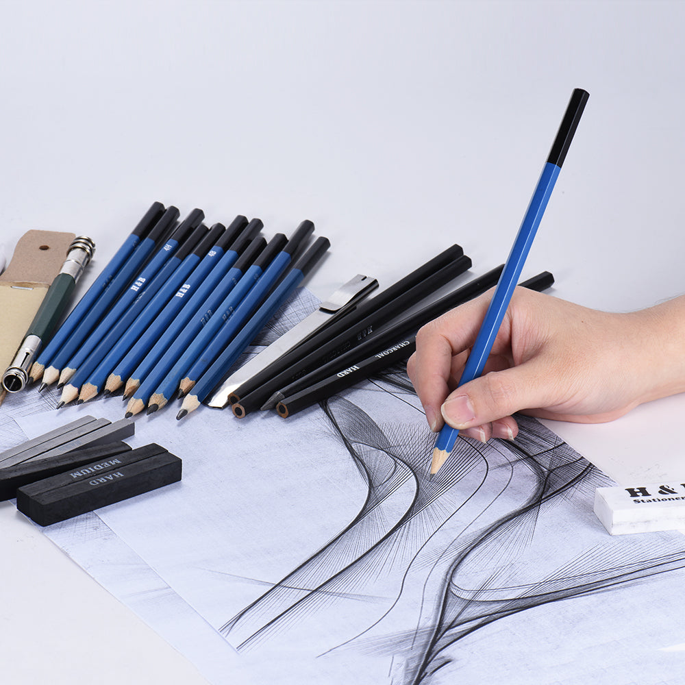 32-Piece Drawing and Sketching Tool Set with Case by HitMyNeed