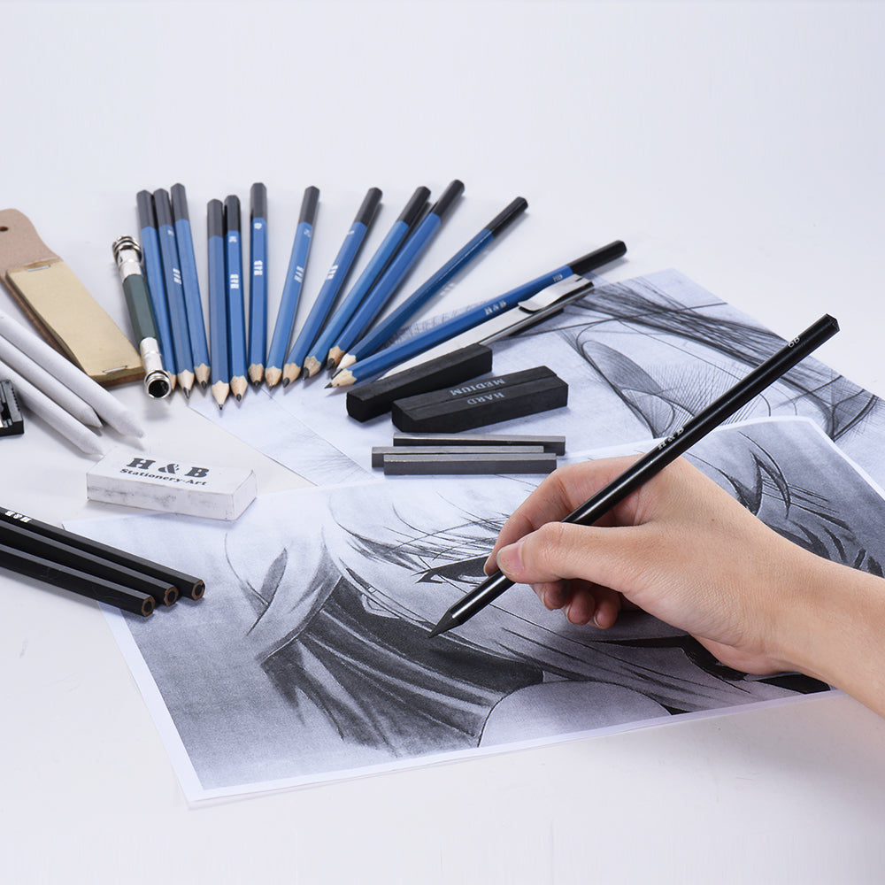 32-Piece Drawing and Sketching Tool Set with Case by HitMyNeed