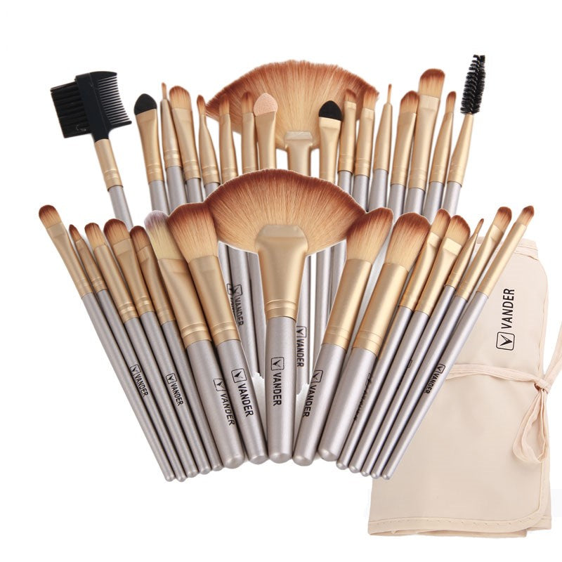 32-Piece Makeup Brush Set with Travel Holder by HitMyNeed